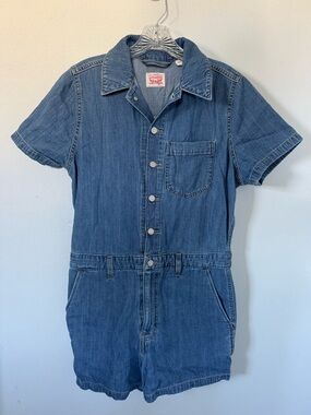Levi's Women's Heritage Short Sleeve Denim Romper Size Small